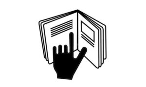 نماد اشاره دست به کتاب