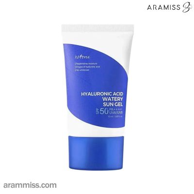 ژل ضد آفتاب SPF 50 و آبرسان حاوی هیالورونیک اسید ایزنتری