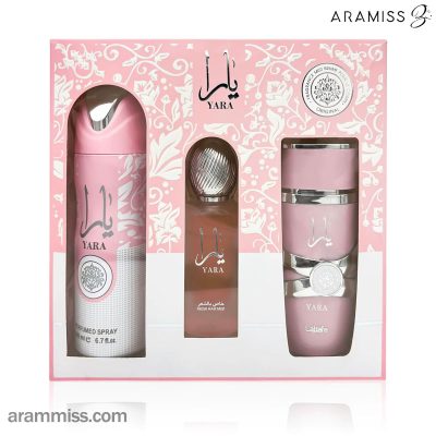 پک ادکلن، عطرمو و اسپری یارا صورتی