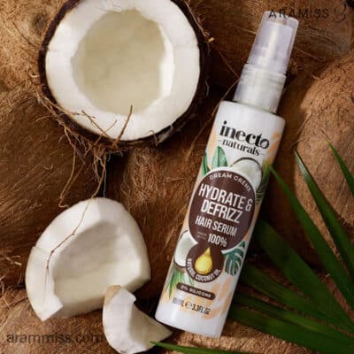 سرم مو روغن نارگیل اینکتو NECTO Naturals Hydrate & Defrizz Coconut Dream Crème Hair Serum