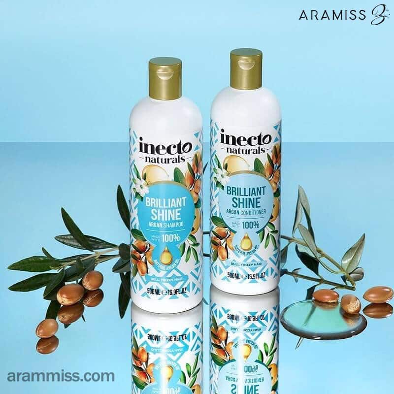 شامپو درخشان کننده مو روغن آرگان اینکتو brilliant shine