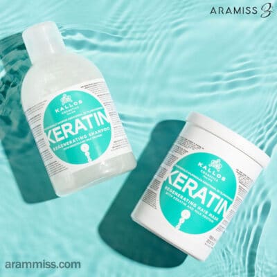 شامپو کراتین و پروتئین شیر کالوس Kallos KJMN Keratin and Milk Protein Shampoo