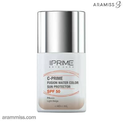 فلوئید ضد آفتاب فیوژن واتر رنگی پرایم PRIME (بژ روشن و تیره)