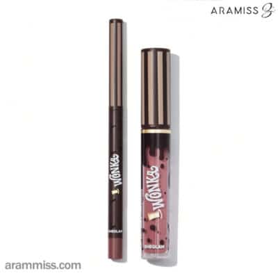 Cookies-N'-Milkست لیپ گلاس و مداد لب کوکا کیس ویلی ونکا شیگلم Sheglam Cocoa Kiss Lip Duo