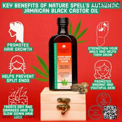 روغن کرچک سیاه جامائیکایی و روغن کنف نیچر اسپل