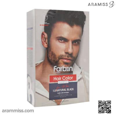 شامپو رنگ موی مردانه فاربن شماره 1.0 مشکی طبیعی