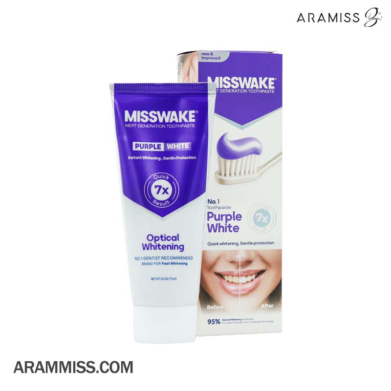 purple-white-toothpaste-misswake خمیر دندان سفید کننده بنفش میسویک