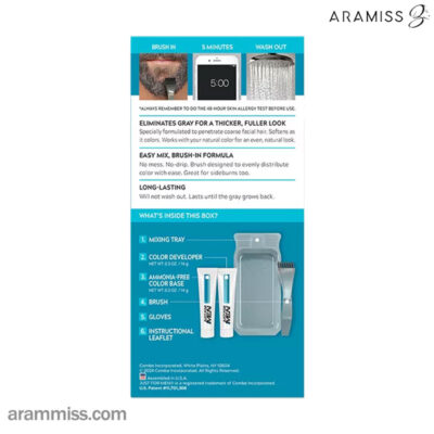 کیت رنگ ریش و سبیل جاست فورمن شماره M-45 رنگ مشکی قهوه ای M-45 Dark Brown Black