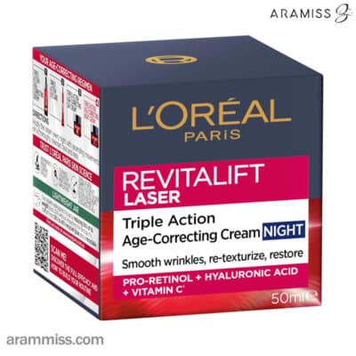 کرم شب ضد چروک لورال پاریس مدل Revitalift LASER Triple Action