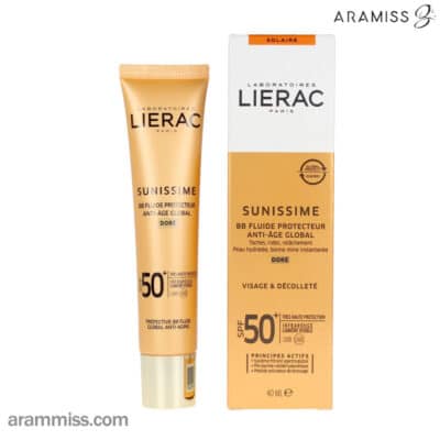 فلوئید ضد آفتاب رنگی طلایی لیراک SPF50+
