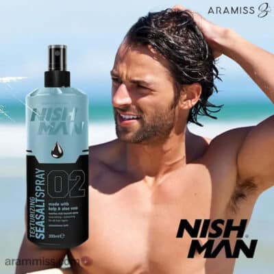 اسپری نمک دریایی مو عصاره جلبک و آلوئه‌ورا نیشمن مدل Sea Salt Spray 02