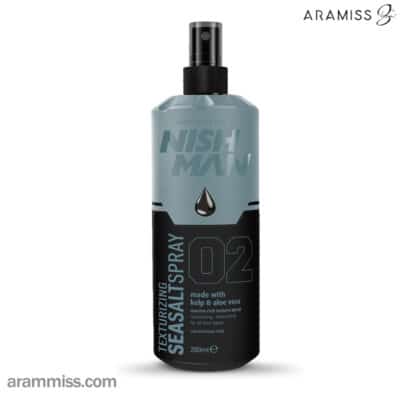 اسپری نمک دریایی مو عصاره جلبک و آلوئه‌ورا نیشمن مدل Sea Salt Spray 02