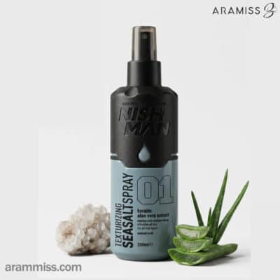 اسپری نمک دریایی مو کراتین و آلوئه‌ورا نیشمن مدل Sea Salt Spray 01