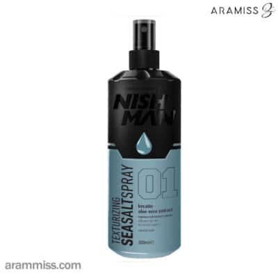 اسپری نمک دریایی مو کراتین و آلوئه‌ورا نیشمن مدل Sea Salt Spray 01